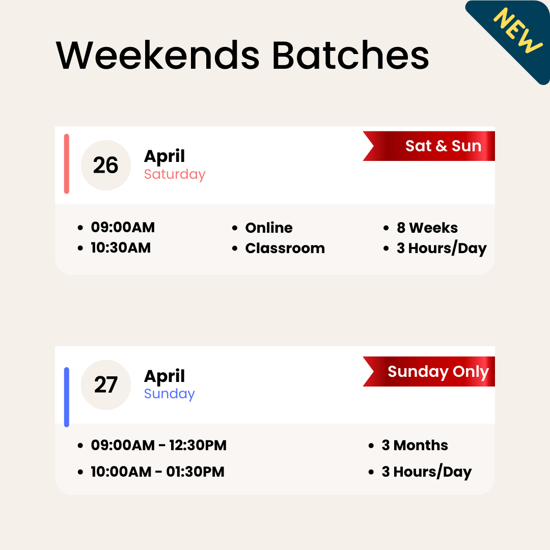Stock Market Training - Chennai 26 April Weekdays Schedule