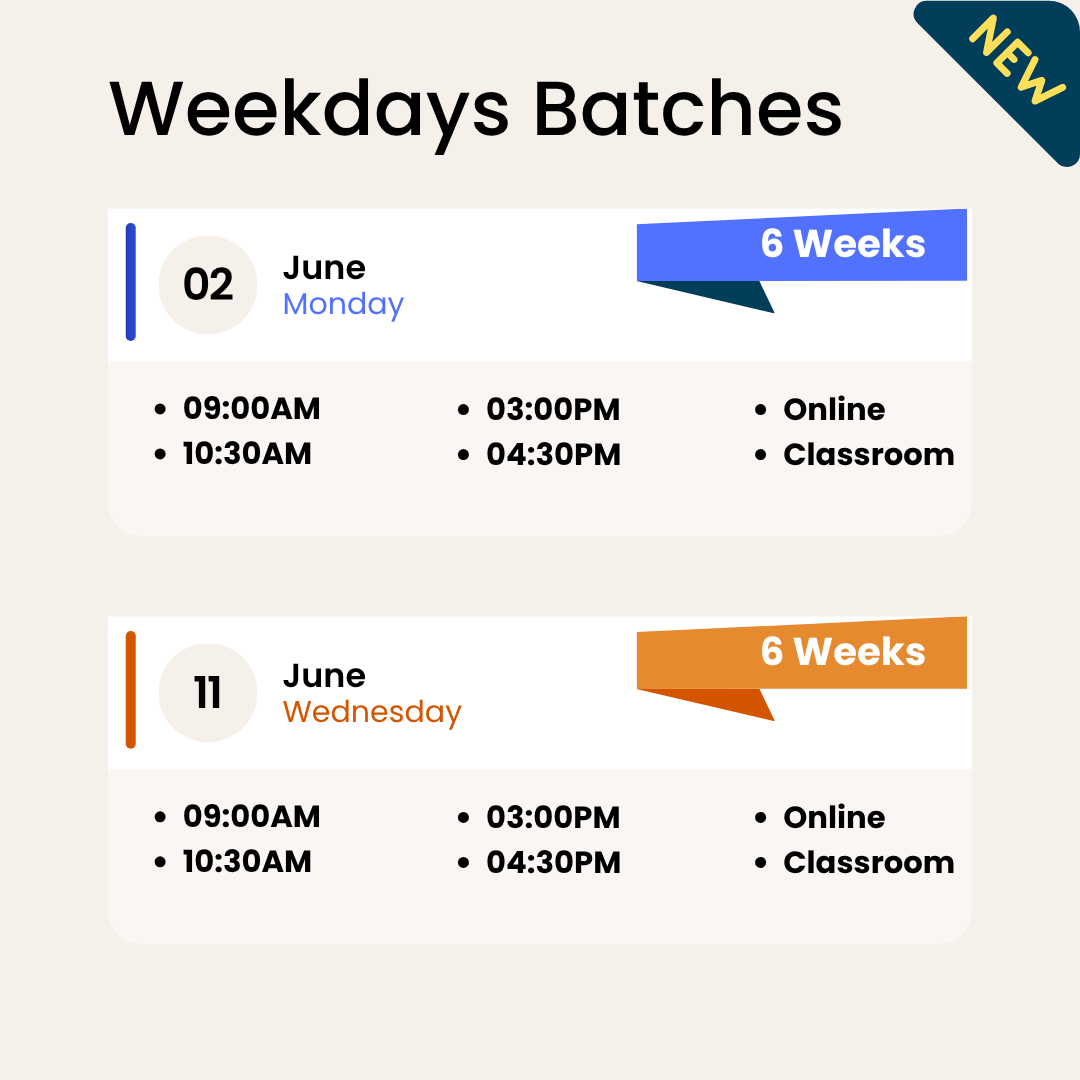EQSIS stock market training weekday batches starting in June with online and classroom options, available in multiple time slots