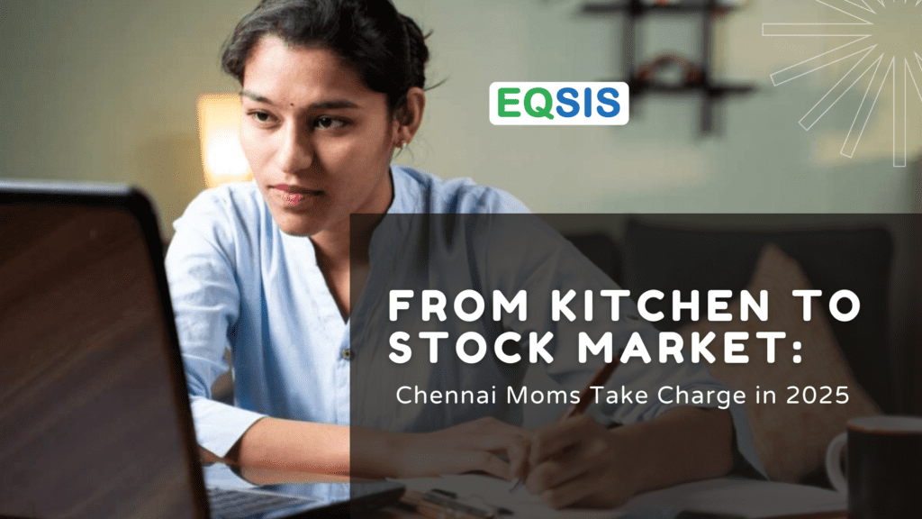 Chennai homemaker learning stock trading online on a laptop in 2025