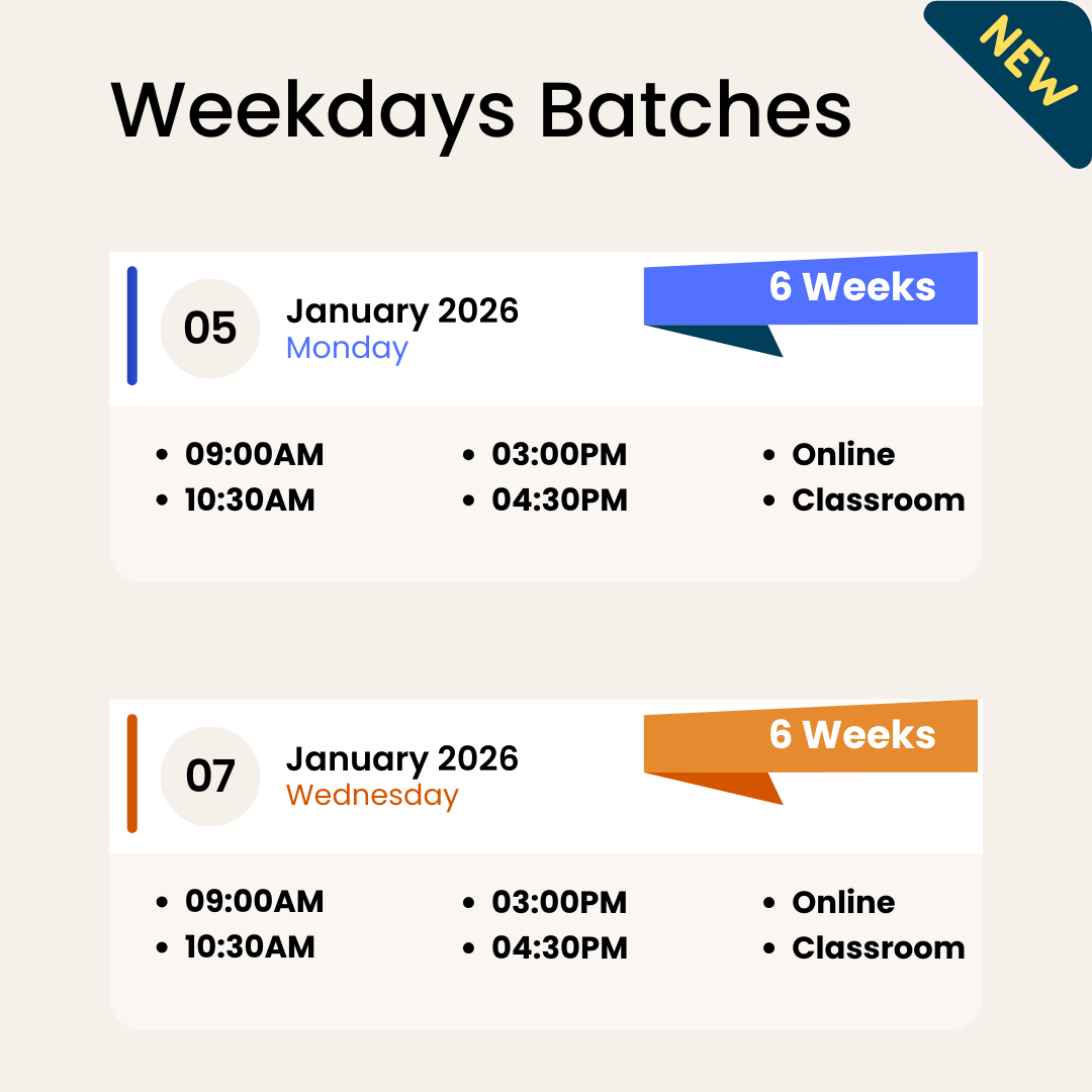 January 2026 Weekday Stock Market Training in Chennai – 6 Weeks Course | Kodambakkam & Guindy January 2026 weekday stock market training batches in Chennai starting January 5 and January 7 with 6 weeks program, multiple time slots, available online and in classroom at Kodambakkam and Guindy.